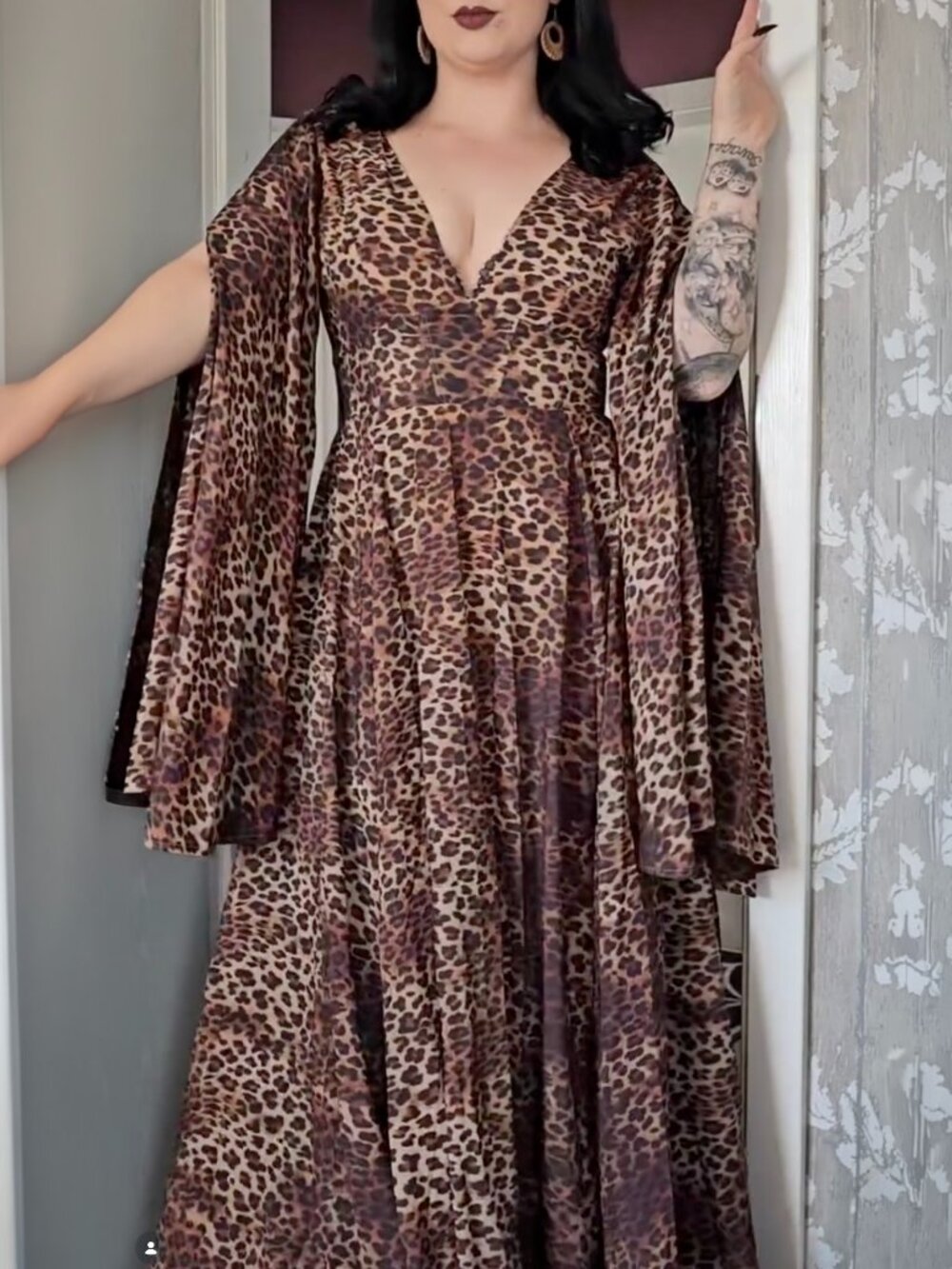 ElleRebel / Rebel Love - Bali Beauty Resort Chiffon Leopard Gown